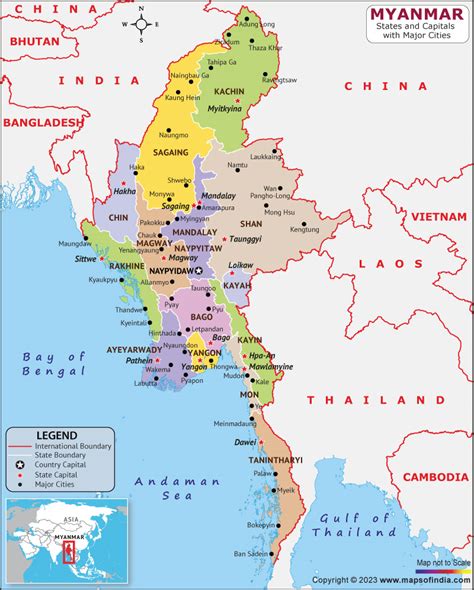 Map of Myanmar